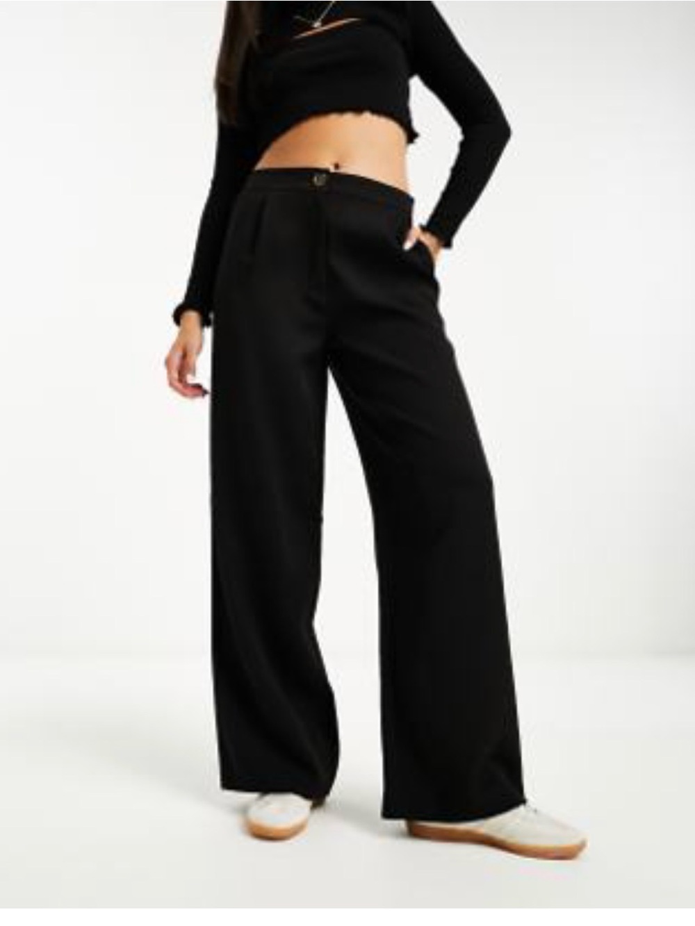 Miss Selfridge Black Wide Leg Dress Pants Size 14 Career Trouser